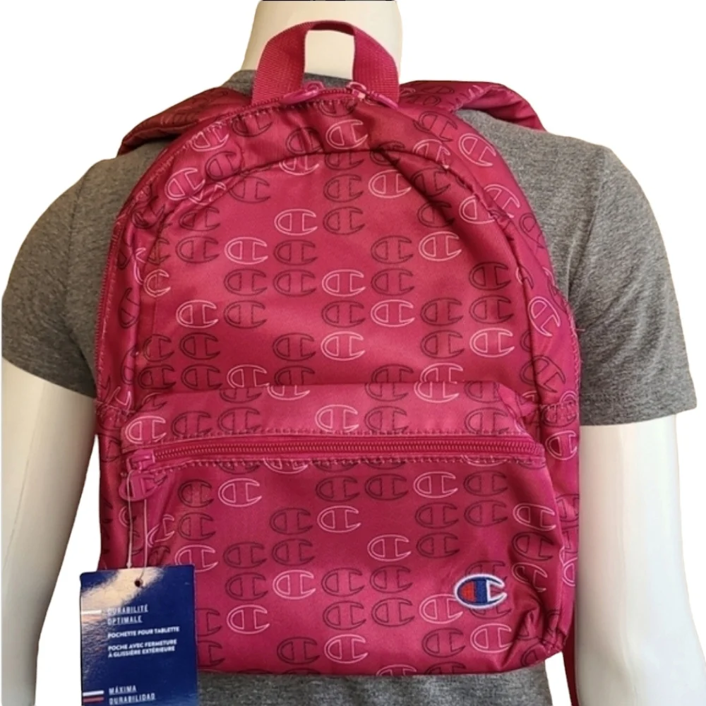 CHAMPION Supercize All Over Logo Mini Backpack Sling Bag Purse Travel School